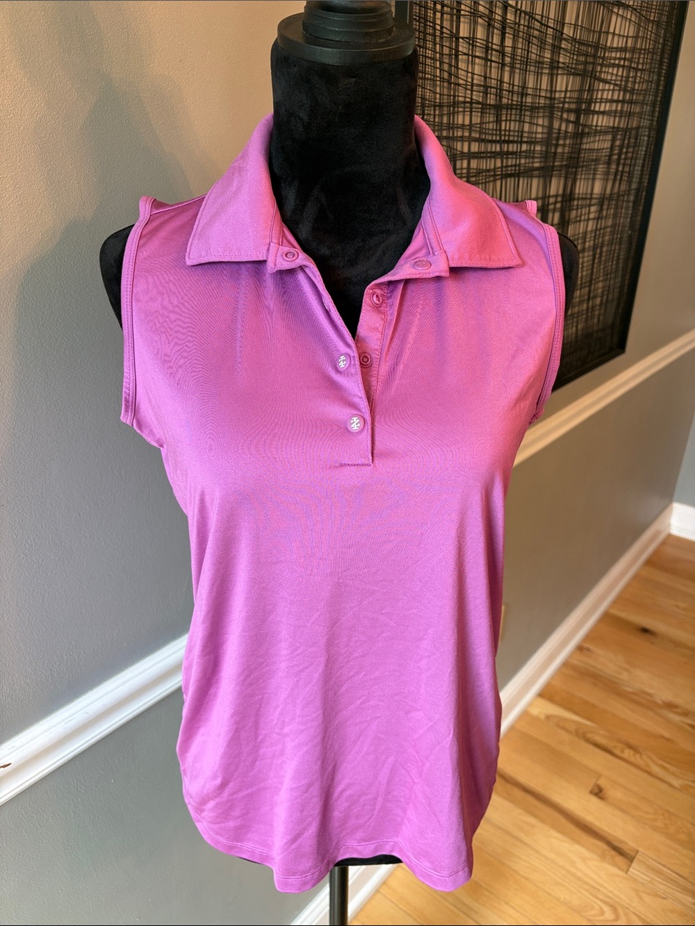 Sleeveless Polo Tank Top